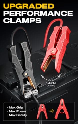 AUXITO 6000A Jump Starter, 12V Car Battery Jump Starter, Up to All Gas & 12L Diesel Engine with LED Display, Portable Jump Box with 3 Modes Flashlight and Jumper Cable, Storage Case - Thumbnail 5