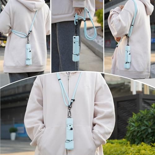 Flymile Pocket 3 Silicone Cover & Lanyard Strap, Protective Case for DJI Osmo/Xtra Muse Accessories(Black) - Thumbnail 3