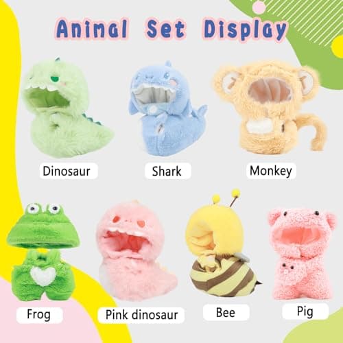 HiOKOU Clothes for 17cm Accessories Suit Cute Clothes for Doll Dress up Animal Style Outfits (NO Doll)(Shark) - Thumbnail 5