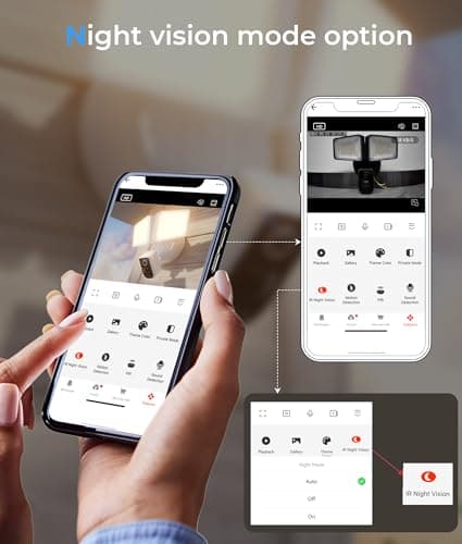 DeerTalk Security Floodlight Camera Outdoor - Flood Lights Camera Wired Motion Lights 2-Way Audio 2K and 150dB Siren 4230 lm 2.4G&5G WiFi Alexa-Compatible 3000-5000K 24/7 Recording for Home Security - Thumbnail 6