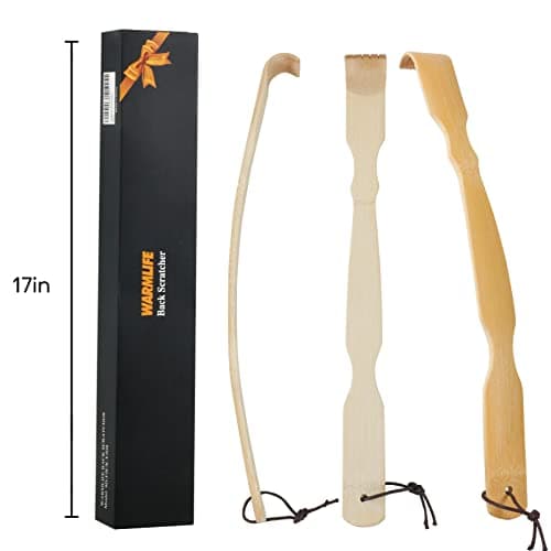 WARMLIFE Back Scratcher, 2 Pack Back Scratcher for Men & Women, 17 Inch Curved Long Handle Bamboo Backscratchers for Adults, Ideal Gifts for Mom and Dad - Thumbnail 6