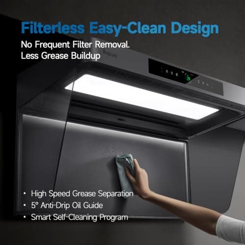 Arspura P2 15m/s Smart Range Hood 36 inch Wall Mount Kitchen Hood with IQV - Thumbnail 6