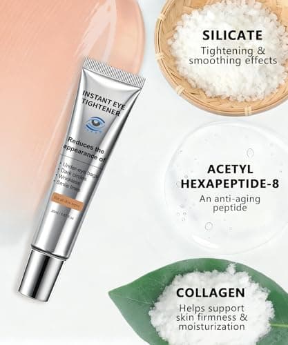 Instant Under Eye Lift Serum - Anti-Aging Formula for Under Bags and Wrinkles, Temporary Eye Tightener Cream Firming Primer Visibly Improves Dark Circles, Fine Lines & Crow's Feet, 1 PC, 0.7 Fl.Oz - Thumbnail 3