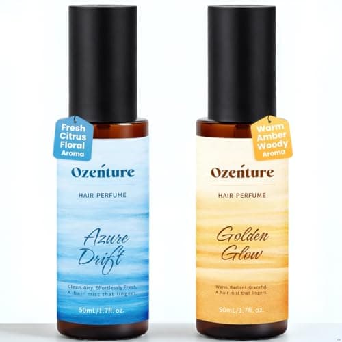 Ozenture Hair Perfume for Women – Fresh & Warm Hair Mist & Body Spray, Citrus Floral & Amber Woody Fragrance for Hair, Wigs & Fabric, Discovery Set 2-Pack Travel Size 1.7 oz - Image 1