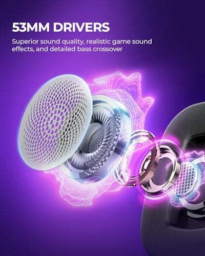 havit H2002d Gaming Headsets for PS4,PC, 53MM Drivers Surround Sound PS5 Headset with Mic Gaming Headphones with Mic Durable Aluminum Frame Valentines Gifts for Men - Thumbnail 3