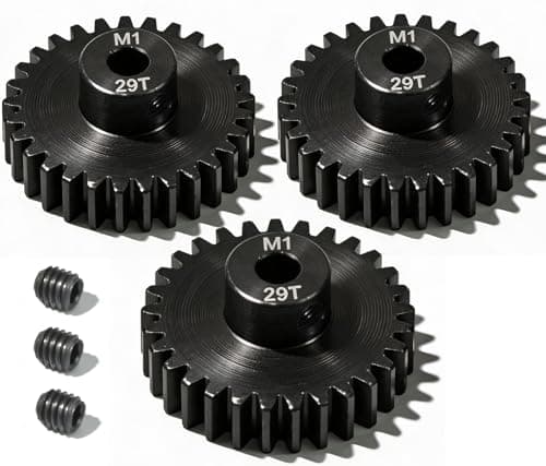 M1 Gear 29T 5mm Bore 3-Pack – High-Precision Hardened Steel Motor Pinion Gear for 1/8 1/10 RC Crawler, Monster Truck, Short Course Truck & Boat (Compatible with Traxxas Axial, FMS, HSP Redcat Losi) - Image 1