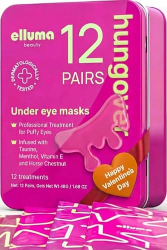 Elluma Beauty Under Eye Patches – 24 Hydrogel Pads Hungover & Restoring Sets with Chamomile, Menthol & Taurine - Thumbnail 2