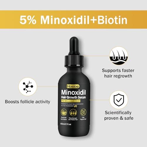 5% Minoxidil Hair Growth Serum for Men and Women Hair Regrowth Treatment,Topical Minoxidil for Beard Growth(3Packs) - Thumbnail 3