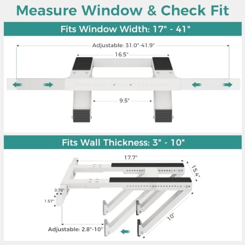 No-Drilling Window Air Conditioner Support Bracket, AC Holder Stand Mount - Thumbnail 3