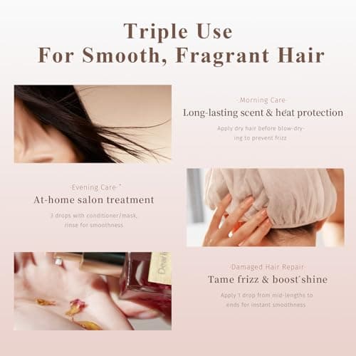 Dear Irean Hair Perfume Oil for Women, Hair Oil with Moroccan Argan & Jojoba, Hydrates & Repairs Frizzy, Dry, Damaged Curly Hair and Split Ends, Long Lasting Fragrance Up to 8 Hours, 1.35 Oz - Thumbnail 6