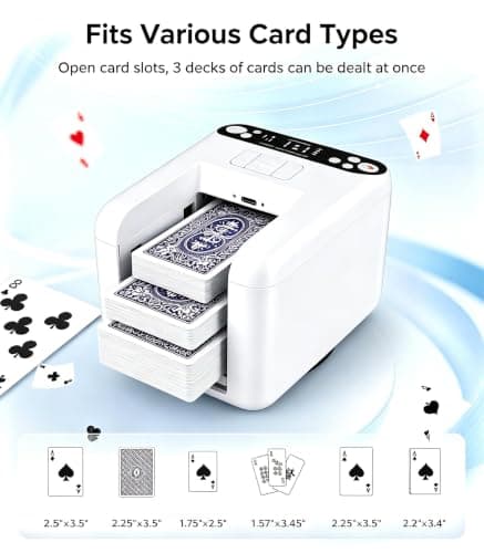 LAETENIN Card Dealer Machine for 1-3 Decks with 4 Remotes - Thumbnail 5