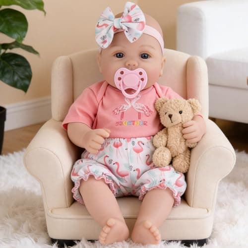 Milidool Realistic Reborn Baby Dolls Girl - Realistic Baby Dolls Girl Real Looking 18 inch Doll with Soft Poseable Body, Lifelike Newborn Baby Doll, Kids Gift for 3+ Years Old - Image 1