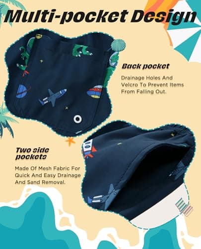 CoozySphere Boys Swimming Trunks Mesh Liner Swim Shorts Quick Dry Bathing Suit Beach Swimsuit Swimwear 5-6 Year Old - Thumbnail 5
