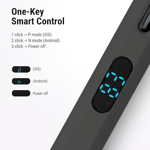 Stylus Pen for iPad & Tablets, Dual OS Active Pencil with LED Power Display, Fast Charging, Tilt Sensitivity, Compatible with iPad iPhone Android Samsung Surface Fire Tablet Chromebook - Thumbnail 3