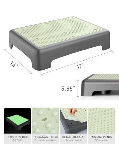 LIFTOZA Mobility Step Stool for Adults, Noctilucent Bed Step Stools, 680 LBS Capacity Safety Step Platform, Indoor and Outdoor Steps for Seniors, Non-Slip Stepping Stool Elderly Assistance at Night - Thumbnail 4