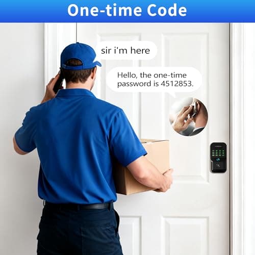 Fingerprint Keyless Entry Door Lock - Deadbolt Smart Locks for Front Door, Biometric Door Lock with Backlit Keypad, Electronic Digital Lock, Auto Lock, APP Control, Easy Installation - Thumbnail 6