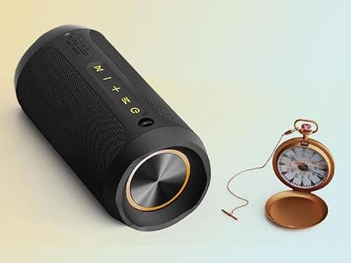 EDUPLINK Bluetooth Speaker, IPX7 Waterproof Portable Wireless Speaker with 20W Stereo Sound and Deep Bass, 20H Playtime, TWS Pairing, TF Card Slot, Black - Thumbnail 5
