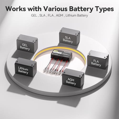 Power Queen Battery Balancer 48V (4 * 12V) Battery Equalizer for 24V/36V/48V Batteries Bank, Supports for LiFePO4/ Lead Acid/Gel/AGM/SLA Perfect for RV Solar Home Off Grid - Thumbnail 4