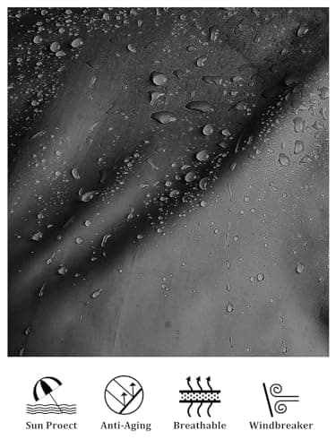 PITINAN Black Rain Jacket Women Waterproof Raincoat Lightweight Rain Jacket Hooded Windbreaker with Pockets for Outdoor Womens Rain Jackets with Hood Black M - Thumbnail 5