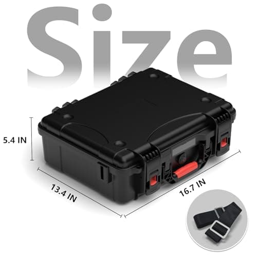 MEKEET Starlink Mini Case, Waterproof Hard case Fits Star Link Mini Dish, Portable Shoulder Dual Carry Options with Precision Cut Foam For Starlink Accessories,Ideal for Travel and Camping - Thumbnail 2
