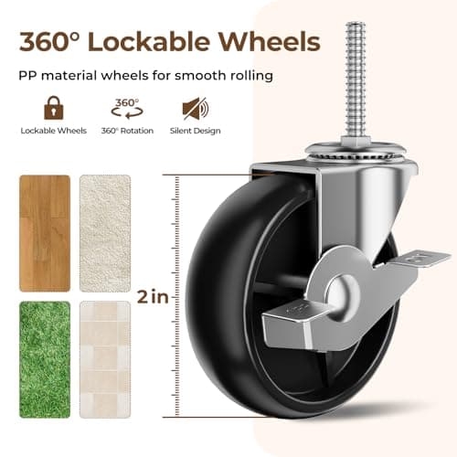 HYSEYY Clothes Rack, Clothing Rack for Hanging Clothes, Rolling Garment Rack Sturdy Coat Rack Portable Wardrobe Rack Metal Closet Rack for Bedroom Laundry Living Room, Black - Thumbnail 3