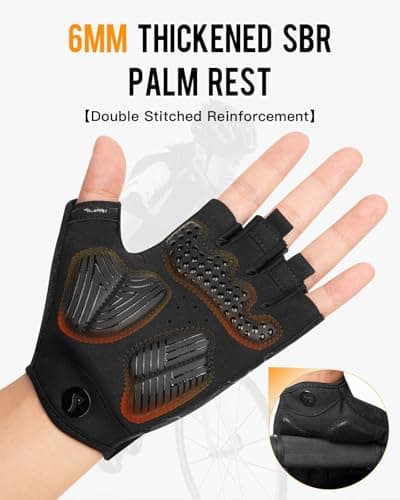 ATERCEL Cycling Gloves, Bike Gloves for Men, Bicycle Gloves for Cycling, Workout, Gym, Training, Weight Lifting Outdoor, Dirt Bike, Mountain Bike, and Riding (Black, X-Large) - Thumbnail 2
