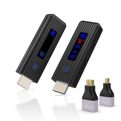 2026 New Wireless HDMI Transmitter and Receiver, 360FT/110M Extender,4K Decode 1080P@60Hz Output,LED Display, 5.8+2.4G Streaming Video/Audio from PC/Laptop/TV Box to Monitor - Image 1