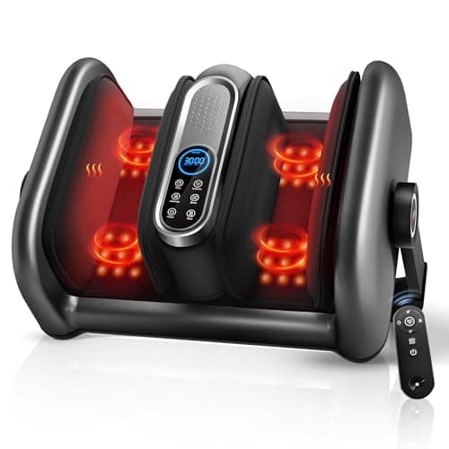 JZBRAIN Shiatsu Foot Massager Machine with Heat, Electric Foot Massagers Machine with Kneading Roller & Vibration for Plantar Fasciitis & Neuropathy - Relax for Home Office Use - Image 1