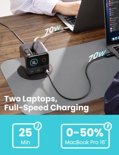 JOYROOM 140W GaN USB C Charging Station - Thumbnail 6