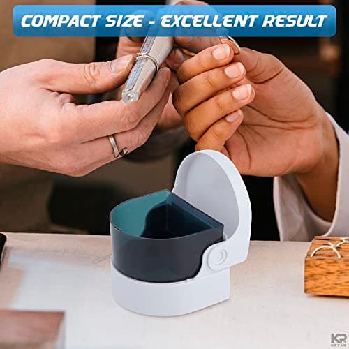 Sonic Cordless Denture Cleaner for Jewellery Ring, Necklace, Coins & Dentures - Portable Battery Vibrating Machine for Professional or Personal Use - Thumbnail 4