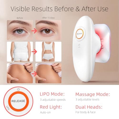 Aimmbiuty 3-in-1 Body Sculpting Machine, Cellulite Massager Tool with 3 Adjustable Modes, for Belly, Waist, Arms and Legs, Home Use for Women (White) - Thumbnail 5