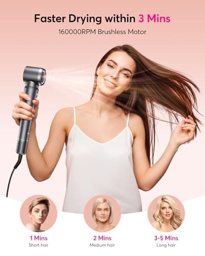 2-in-1 Hair Dryer Brush, Ionic Blow Dryer Brush for Fast Drying & Styling, Hot Air Brush for Smooth, Frizz-Free & Volumizing Hair, Lightweight Easy-to-Use for Daily Styling - Thumbnail 4