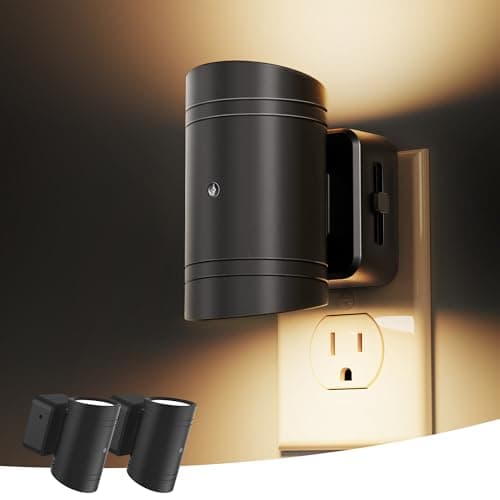 L LOHAS LED Night Light, Dimmable Night Lights Plug into Wall,2 Pack Nightlight for Kids,180° Rotatable, 3000K 0-150LM Dimmable Night Lights with Dusk to Dawn Sensor for Children Room Bathroom