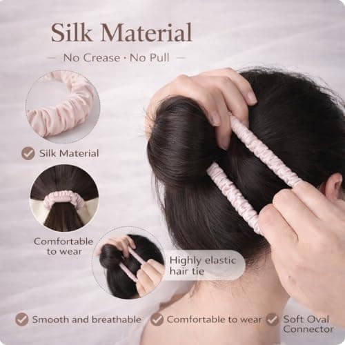 UaiUya 7PCS Skinny Satin Scrunchies, Softer Than Silk Hair Ties, Gentle for Frizz, Ideal Gifts for Women Basic - Thumbnail 6