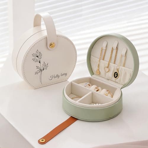 NYLGOXITK Personalized jewelry box with customized name and birth flower shape Designed specifically for women/girls/bridesmaids, suitable as a gift. - Thumbnail 3