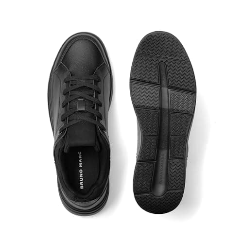 Bruno Marc Men's Lightweight Non Slip Casual Dress Fashion Sneakers Tennis Shoes Breathable Comfortable Shoes,Size 11,All Black,SBFN26015M - Thumbnail 3
