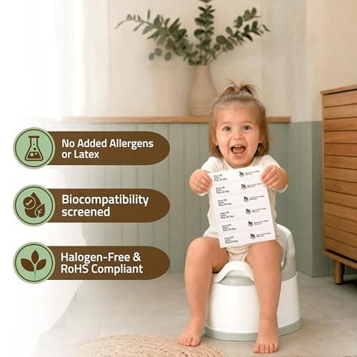 Adhesive Stickers for Wingless Reusable Period Pads & Panty Liners (100-Pack) – Dermatologically Tested Attachment Tape – Non-Irritating Sticky Strip – Stay-Put – No Residue After Washing – Made in EU - Thumbnail 3