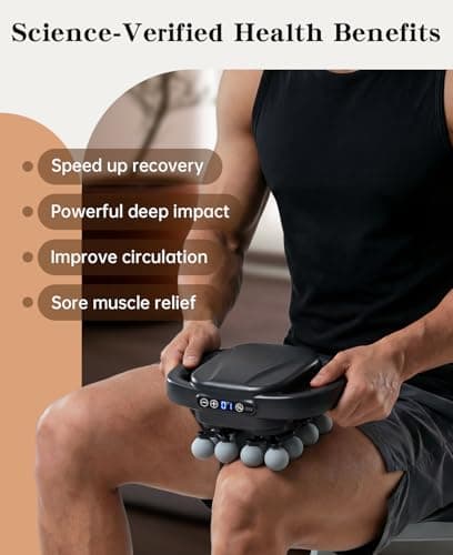 Jogfit 16 Head Massage Gun Deep Tissue, Back Massager for Athletes for Pain Relief, Multi Head Massage Gun with 3 Modes & 30 Intensities Silent Gifts for Men Women - Thumbnail 3