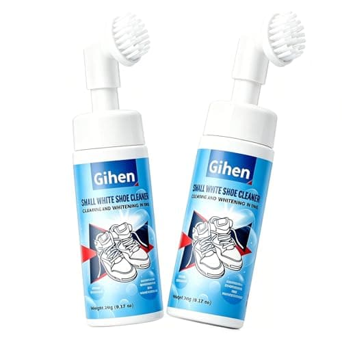 Gihen Shoe Cleaner Kits (9.17 oz), Water-Free Foam Shoe Cleaner with Shoe Brush and Shoe Cloth, Sneaker Care