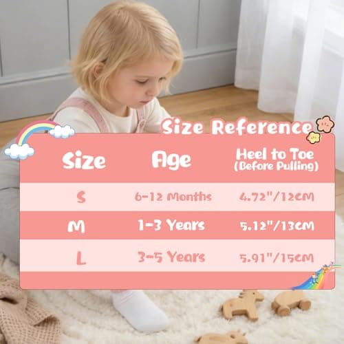 BISOUSOX Toddler Socks with Grips, Seamless Cotton Non-Slip Crew Baby Boy Girl Grippy Socks for 0-5T Walking, Crawling - Thumbnail 6