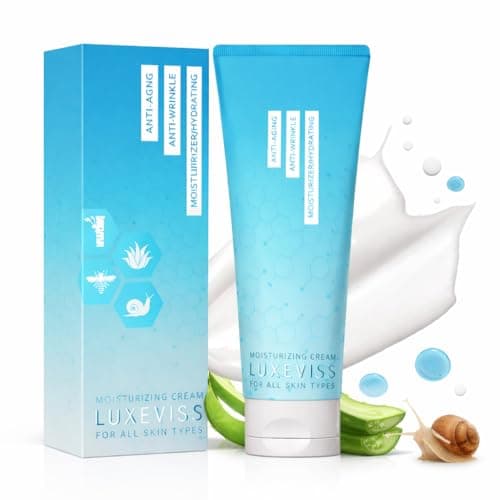 Luxeviss Anti-Aging Night Cream – Overnight Face Moisturizer with Collagen Peptides, Ceramides & Hyaluronic Acid – Deep Hydration Wrinkle Care for Firming & Smoothing, Fragrance-Free, 3.35 Fl Oz - Image 1