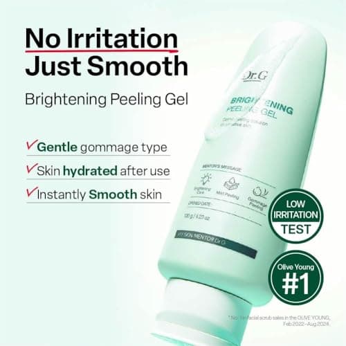 Dr. G Brightening Peeling Gel - Korean Skincare for Glowy Skin - Aqua Gommage Facial Exfoliator - Hyaluronic Acid, Ceramides, Vitamin C - Smooth Skin Texture, Low Irritation - Bulk Items - 4.23 fl oz - Thumbnail 2