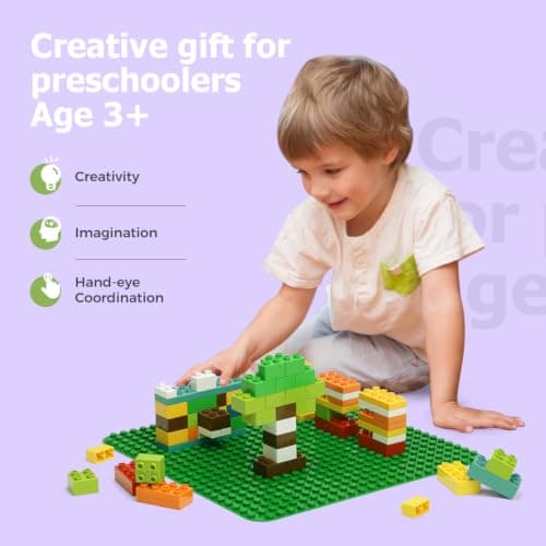 Etarnfly Classic Baseplates Building Plates-10" x 10" Building Boards,100% Compatible with All Major Brands and Activity Table, Creative Platforms Mats for Toy Bricks (Multicolored, 8 Pack) - Thumbnail 3