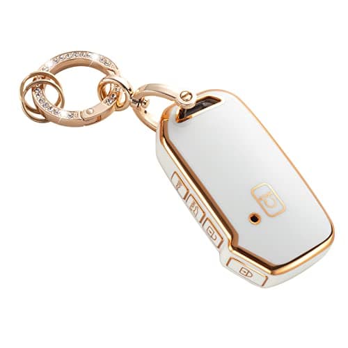 RUABIBAN Key Fob Cover Compatible with Kia, Soft TPU Key Case Protection Shell Fit for Kia Cerato Ceed Forte NIRO Sorento Seltos Sportage Soul Telluride Remote Smart Key Protector