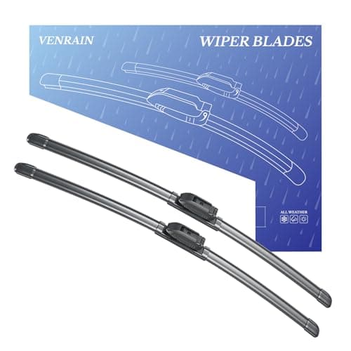 VENRAIN Wiper Blades, OEM Quality, Premium All-Season PTFE Rubber, Quiet & Streak-Free, J-Hook, Automotive Replacement Windshield Wiper Blades (26"+18" Pair for Front Windshield) - Image 1
