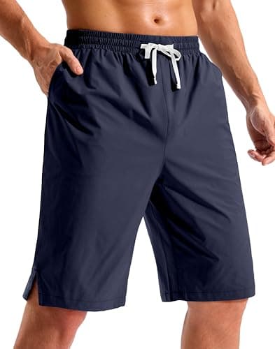 Pudolla Men's Swim Trunks 9"/11" Quick Dry Board Shorts Bathing Suits Beach Shorts for Men with Pockets - No Liner(Navy 11 Inseam-M) - Image 1