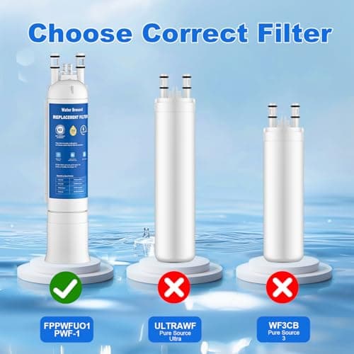 Water Bressvi FPPWFU01 Water Filter Replacement Compatible with Frigidaire FPPWFU01, FPPWFU01, PureAdvantage, PWF-1 FPPWFU01 PurePour Water Filter, Remove Impurities from Water (3-PCS) - Thumbnail 5
