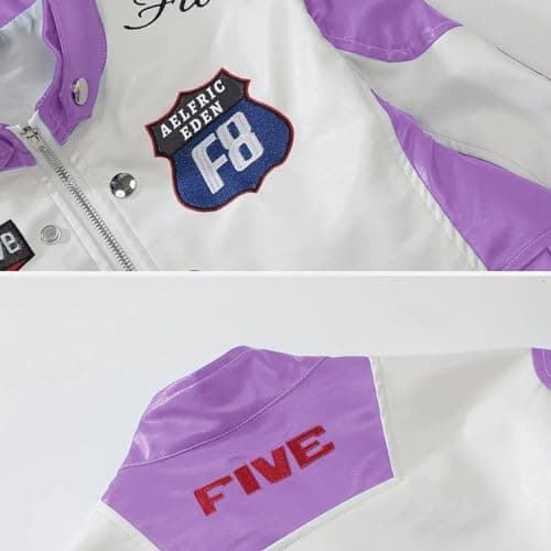 Aelfric Eden Cropped Leather Jacket Women PU Crop Moto Biker Racing Trendy Fashion Casual Coats - Thumbnail 3