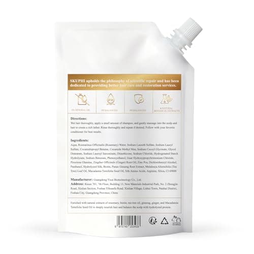 SKUPHI Rosemary Amino Acid Shampoo, Biotin Hair Growth Shampoo for Women and Men Hair Loss - Thumbnail 6