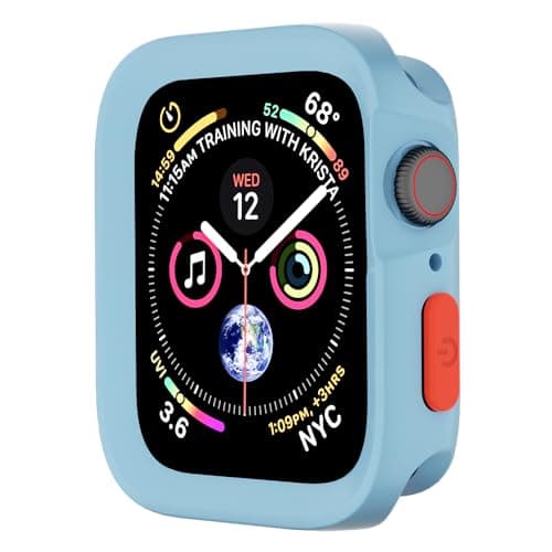 SDOCEBF Rugged Case Compatible with Apple Watch Series 11/10 46mm, Ultra Thin Soft TPU Shockproof Bumper Drop Proof Protective Cover for iWatch 46mm, Light Blue - Image 1